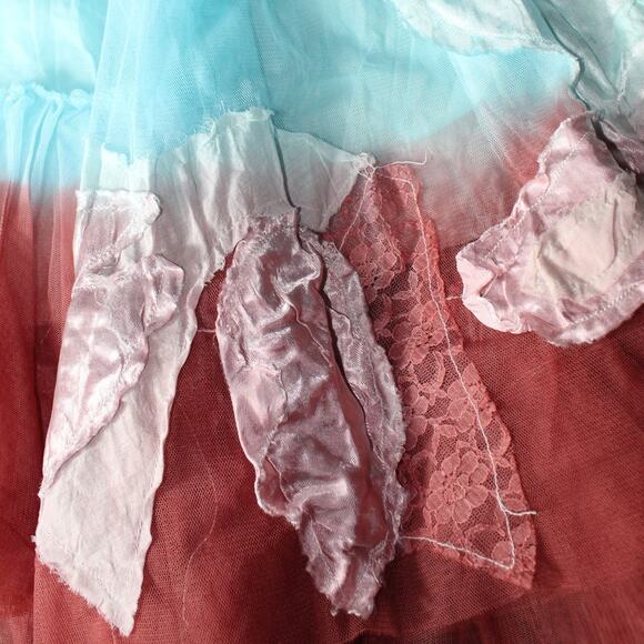 etc. Vintage 90's Deadstock Fairy Magical Asymmetrical Ombre Skirt Small - Picture 12 of 13